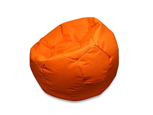 Kissenwelt Sitzsack BEZUG rund, OHNE FÜLLUNG, Orange, Outdoor Polyester, Ø 90cm, H60cm von Kissenwelt