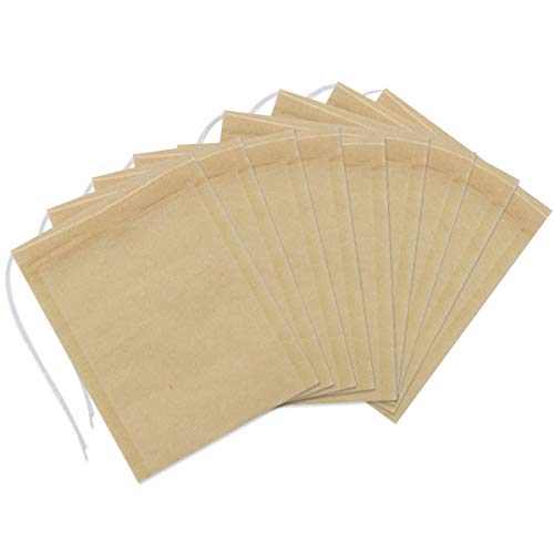 Teefilter für Losen Tee Papier 300 Stück Teebeutel für Losen Tee Teefilterbeutel mit Kordelzug Filterpapier Teebeutel Originalfarbe für Obsttee Früchtetee Gewürze von kissral