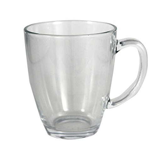 Teebecher Teeglas Kaffeeglas mit Henkel klar, 350 ml von kitchenfun