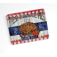 Apfelkuchen-Schneidebrett, Country Pinic Style Rot Und Blau, Spülmaschinenfest Made in Den Usa Küchengeschirr von kitchenniche