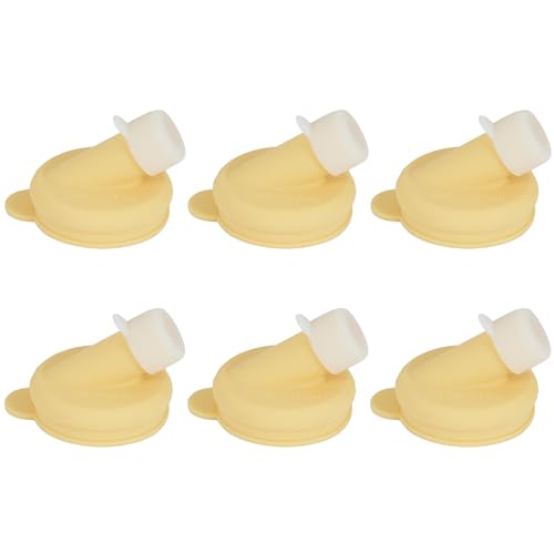 Kitchentoolz Ausgießer für Milchflaschen, 48 mm, für Glaskrüge und Karaffen, Silikon, 6 Stück von kitchentoolz