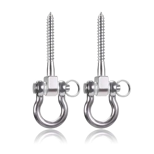 Set mit 2 permanenten rostfreien 304 Edelstahl-Schraubhalterungen, robuste Schaukelaufhänger, für Deckenmontage, Halterungsaufhänger – Yoga-Hängematte, Seil, Reifen, Webstuhl, Sandsack, Boxsack Set mit 2 permanenten rostfreien 304 Edelstahl-Schraubhalterungen, robuste Schaukelaufhänger, für Deckenmontage, Halterungsaufhänger – Yoga-Hängematte, Seil, Reifen, Webstuhl, Sandsack, Boxsack von kitudaty