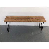 Kiuub Sitzbank Eiche/Aus Einem Stück Hairpin Legs Schwarz von kiuub