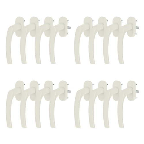 16 x Alu Fenstergriff in Creme RAL 9001 - Stiftlänge 35mm von kj-vertrieb