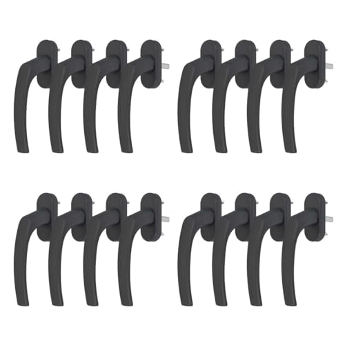 16 x Alu Fenstergriff in Grau RAL 7016 - Stiftlänge 30mm von kj-vertrieb