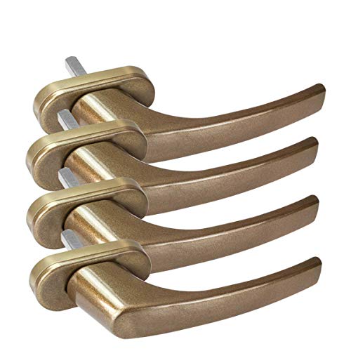 4 x Alu Fenstergriff in Gold F4 - Stiftlänge 40mm 4 x Alu Fenstergriff in Gold F4 - Stiftlänge 40mm von kj-vertrieb