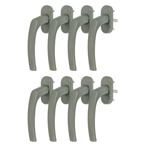 8 x Alu Fenstergriff in Dunkelsilber F9 - Stiftlänge 40mm von kj-vertrieb