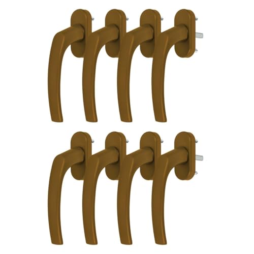 8 x Alu Fenstergriff in Gold F4 - Stiftlänge 45mm 8 x Alu Fenstergriff in Gold F4 - Stiftlänge 45mm von kj-vertrieb