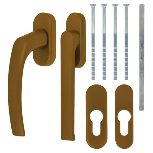 Alu Terrassentürgriff Balcony mit Flachgriff, Farbe:Gold F4 Alu Terrassentürgriff Balcony mit Flachgriff, Farbe:Gold F4 von kj-vertrieb