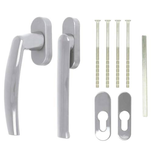 Alu Terrassentürgriff Paar mit Flachgriff für Rollladen, Farbe:Silber F1 Alu Terrassentürgriff Paar mit Flachgriff für Rollladen, Farbe:Silber F1 von kj-vertrieb