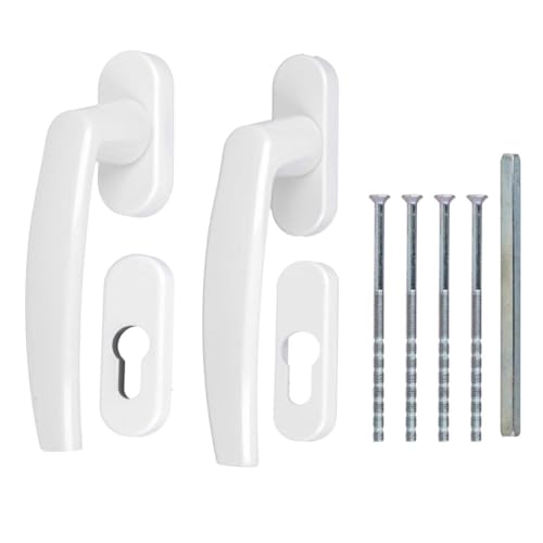 Alu Terrassentürgriff Set mit Rosetten - RAL9016 weiß Alu Terrassentürgriff Set mit Rosetten - RAL9016 weiß von kj-vertrieb