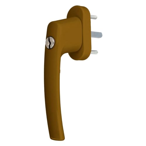 Aluminium Fenstergriff Nevada abschließbar, Farbe:Gold F4, Stiftlänge:35mm Aluminium Fenstergriff Nevada abschließbar, Farbe:Gold F4, Stiftlänge:35mm von kj-vertrieb