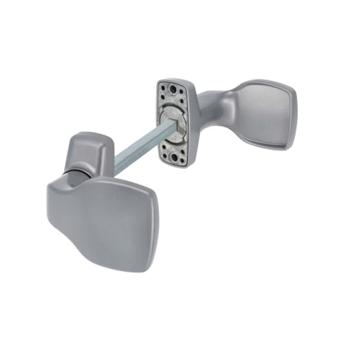 Aluminium Türgriff Kurzschild Merkur für Aluminiumtüren - Paar, Farbe:Silber F1, Griffart:Knauf-Knauf von kj-vertrieb
