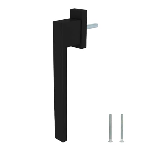 Design Aluminium Terrassentürgriff Dublin PSK - pulverbeschichtet, Farbe:Schwarz RAL 9005 (matt), Stiftlänge:35mm von kj-vertrieb