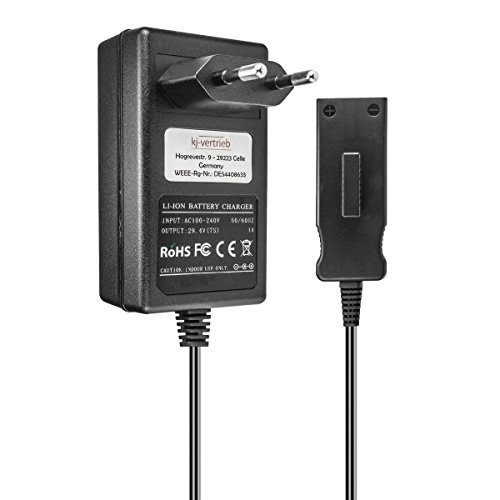 Ladegerät kompatibel mit Gardena Li-Ion Werkzeug-Akkus 04025-20, Accu-Spindelmäher 380 Li - 29.4V 1A von kj-vertrieb
