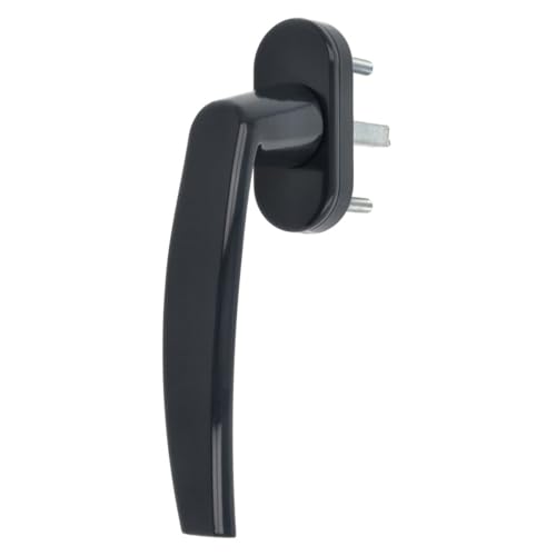 Premium Aluminium Fenstergriff Victory - Metall Sockel, Farbe:Grau RAL 7016, Stiftlänge:35mm von kj-vertrieb