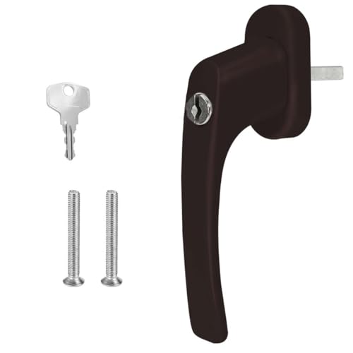 Premium Aluminium Fenstergriff Victory - abschließbar, Farbe:Dunkelbraun RAL 8077, Stiftlänge:35mm Premium Aluminium Fenstergriff Victory - abschließbar, Farbe:Dunkelbraun RAL 8077, Stiftlänge:35mm von kj-vertrieb