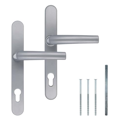 Premium Drückergarnitur DHS 92mm - Schildbreite 32mm, Farbe:Silber F1, Griffart:Griff-Griff Premium Drückergarnitur DHS 92mm - Schildbreite 32mm, Farbe:Silber F1, Griffart:Griff-Griff von kj-vertrieb