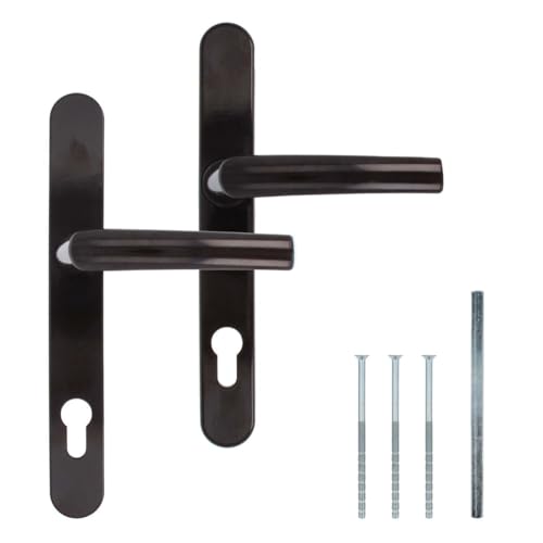 Premium Drückergarnitur DHS 92mm - Schildbreite 32mm, Farbe:Dunkelbraun RAL 8077, Griffart:Griff-Griff Premium Drückergarnitur DHS 92mm - Schildbreite 32mm, Farbe:Dunkelbraun RAL 8077, Griffart:Griff-Griff von kj-vertrieb