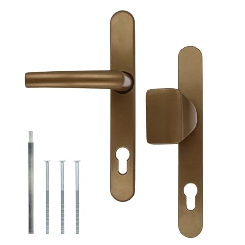 Premium Drückergarnitur DHS 92mm - Schildbreite 32mm, Farbe:Gold F4, Griffart:Griff-Knauf Premium Drückergarnitur DHS 92mm - Schildbreite 32mm, Farbe:Gold F4, Griffart:Griff-Knauf von kj-vertrieb
