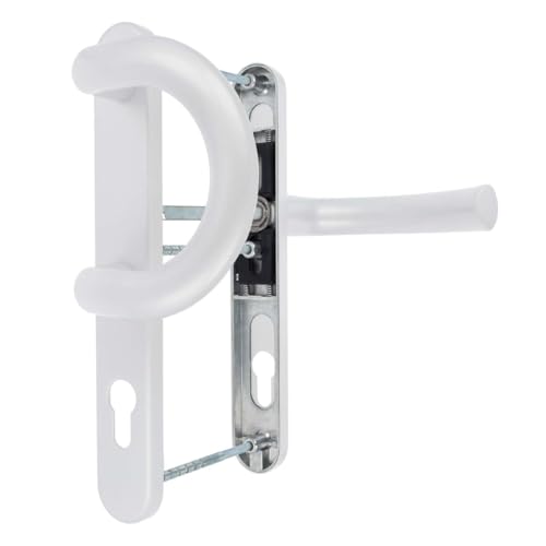 Premium Drückergarnitur Jupiter DHS 92mm - Oval - Griff-Bügel, Farbe:Weiß RAL 9016, Schildbreite:36mm Premium Drückergarnitur Jupiter DHS 92mm - Oval - Griff-Bügel, Farbe:Weiß RAL 9016, Schildbreite:36mm von kj-vertrieb