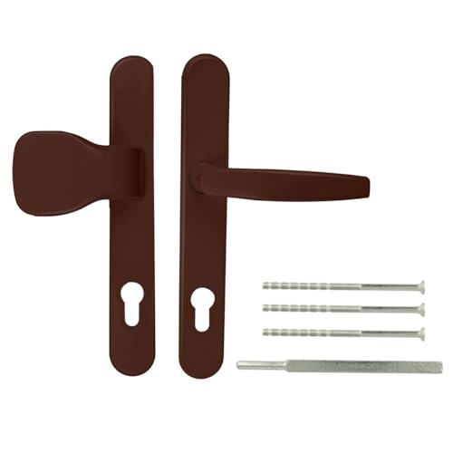 Premium Drückergarnitur Victory DHS 92mm - Oval - Griff-Knauf, Farbe:Braun RAL 8017, Schildbreite:36mm Premium Drückergarnitur Victory DHS 92mm - Oval - Griff-Knauf, Farbe:Braun RAL 8017, Schildbreite:36mm von kj-vertrieb