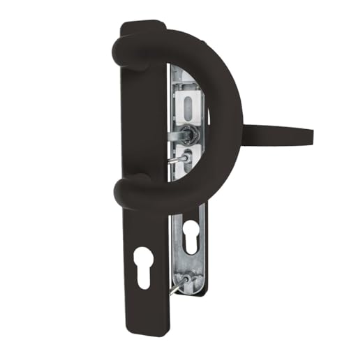 Premium Drückergarnitur Victory DHS 92mm - Rechteckig - Griff-Bügel, Farbe:Braun RAL 8019, Schildbreite:36mm Premium Drückergarnitur Victory DHS 92mm - Rechteckig - Griff-Bügel, Farbe:Braun RAL 8019, Schildbreite:36mm von kj-vertrieb