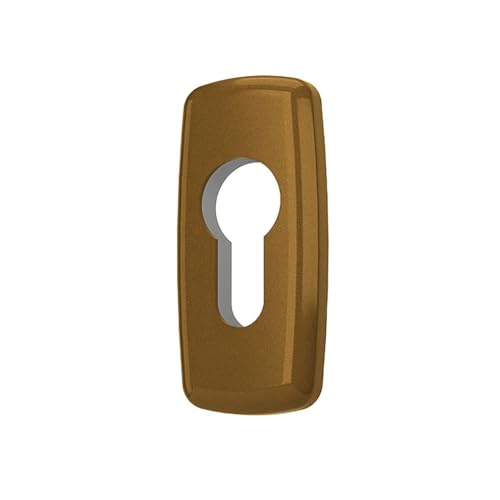 Premium Zylinder Schutzrosetten Rosetten Schließzylinder, Farbe:Gold F4, Form:Abgerundet von kj-vertrieb