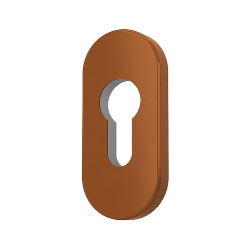 Premium Zylinder Schutzrosetten Rosetten Schließzylinder, Farbe:Golden Oak RAL 8003, Form:Oval von kj-vertrieb