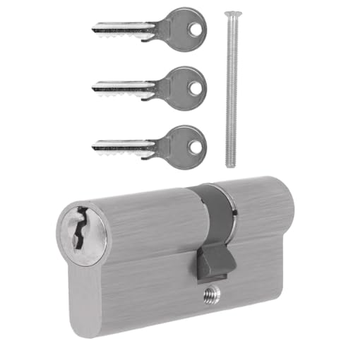 Standard Schließzylinder Zylinderschloss Knaufzylinder mit 3 Schlüssel, Ausführung:Profilzylinder, Größe:A40 B50 von kj-vertrieb