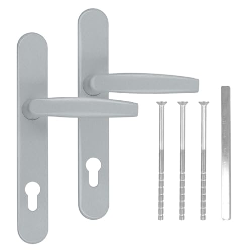 Türgriff/Türdrücker/Türklinke/Drückergarnitur DHS 92mm - Oval - Flachgriff für Rollläden, Farbe:Silber F1, Schildbreite:25mm Türgriff/Türdrücker/Türklinke/Drückergarnitur DHS 92mm - Oval - Flachgriff für Rollläden, Farbe:Silber F1, Schildbreite:25mm von kj-vertrieb