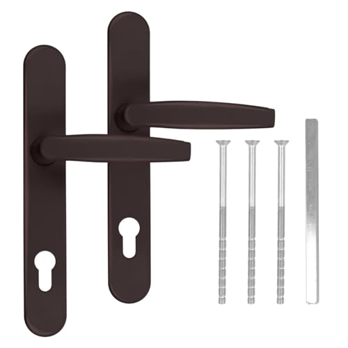 Premium Drückergarnitur Victory DHS 92mm - Oval - Griff-Griff, Farbe:Braun RAL 8019, Schildbreite:36mm Premium Drückergarnitur Victory DHS 92mm - Oval - Griff-Griff, Farbe:Braun RAL 8019, Schildbreite:36mm von kj-vertrieb