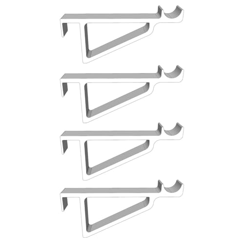 kj-vertrieb Design Stabiler Fensterhaken/Dekohaken - Breit, Farbe:Weiß, Stück/Fensterdicke:4X Fensterdicke 17-20mm von kj-vertrieb