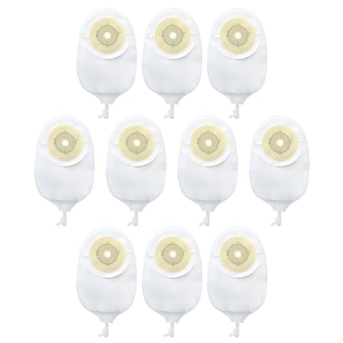 kkiuop 2/10 Stück Urostomie-Beutel, Barrieren, Stoma-Zubehör, Kolostomie-Beutel, zweiteilig, Drainage, Pflege und Stoma mit Look-Beuteln, Ileostomie von kkiuop
