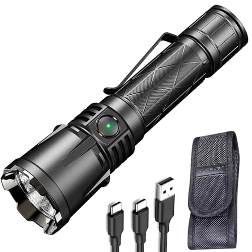 klarus XT21X Pro 4400 Lumen Superhelle LED Taschenlampe, 336 Meter,USB Wiederaufladbar Taschenlampen von klarus