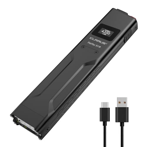 klarus FlatTac X1 Uitra Slim Tactical Taschenlampe, 4200 Lumen, kompakte Taschenlampe mit Doppelschalter, IPX6 wasserdicht,perfekt für den Einsatz im Freien, im Dienst und im Notfall von klarus