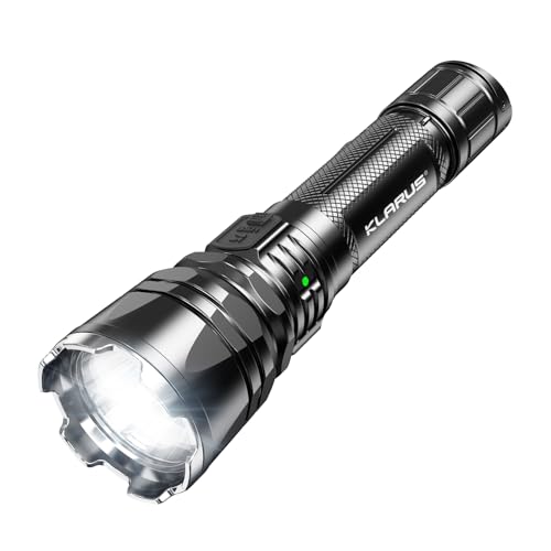 klarus XT12GT Pro Taktische Taschenlampe Beam Reach 850 Meter, 1600 Lumen wiederaufladbare LED Taktische Taschenlampe, LED Long Range Taschenlampe Holster von klarus