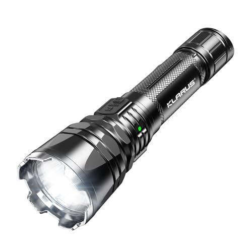 klarus XT12GT Pro Taktische Taschenlampe Beam Reach 850 Meter, 1600 Lumen wiederaufladbare LED Taktische Taschenlampe, Long Range LED Taschenlampe Holster von klarus