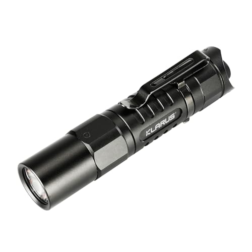 klarus XT1A Taschenlampe – 1000 Lumen wiederaufladbare taktische Taschenlampe, 37 Stunden Laufzeit, 2 programmierbare Modi, taktische und Outdoor-Einstellungen von klarus