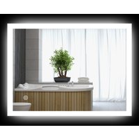 Badspiegel, Badezimmerspiegel mit LED-Leuchte, Memory-Funktion 80x 60cm von kleankin