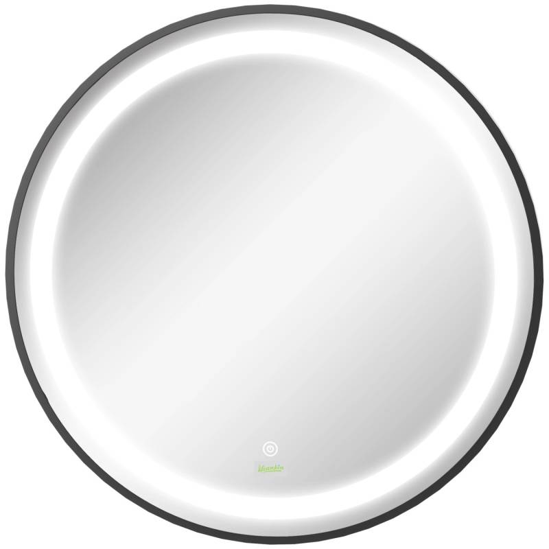Kleankin Badezimmerspiegel Ø60cm mit 3 Lichtfarben Touch-Funktion IP44 von kleankin