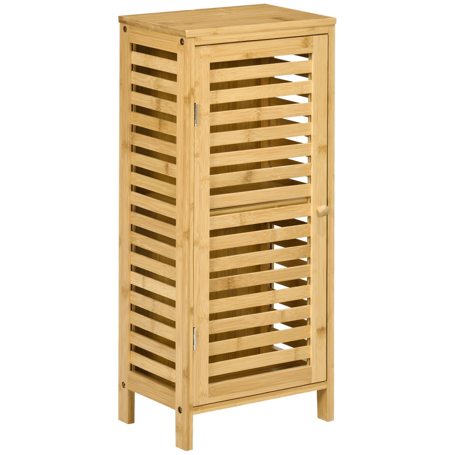 Kleankin Badschrank mit Lamellentür 2 Fächern 30 x 19,9 x 70 cm von kleankin