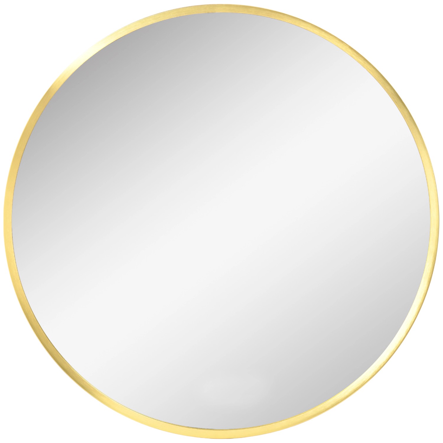 Kleankin Badspiegel Aluminiumlegierung Glas Gold 50L x 2B x 50H cm von kleankin