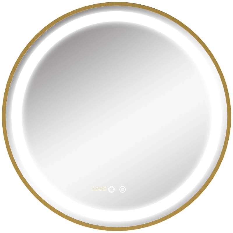 Kleankin Badspiegel Dimmbar mit Memoryfunktion LED-Leuchte IP44 60 x 60 cm von kleankin