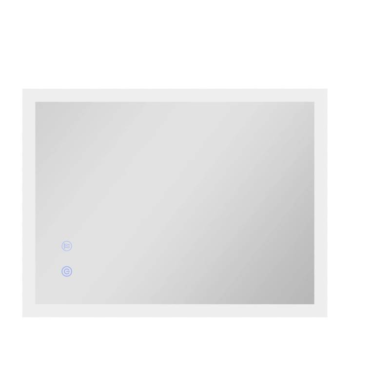 Kleankin Badspiegel mit LED-Beleuchtung 80 x 60 cm Beschlagfrei IP44 Wasserdicht von kleankin