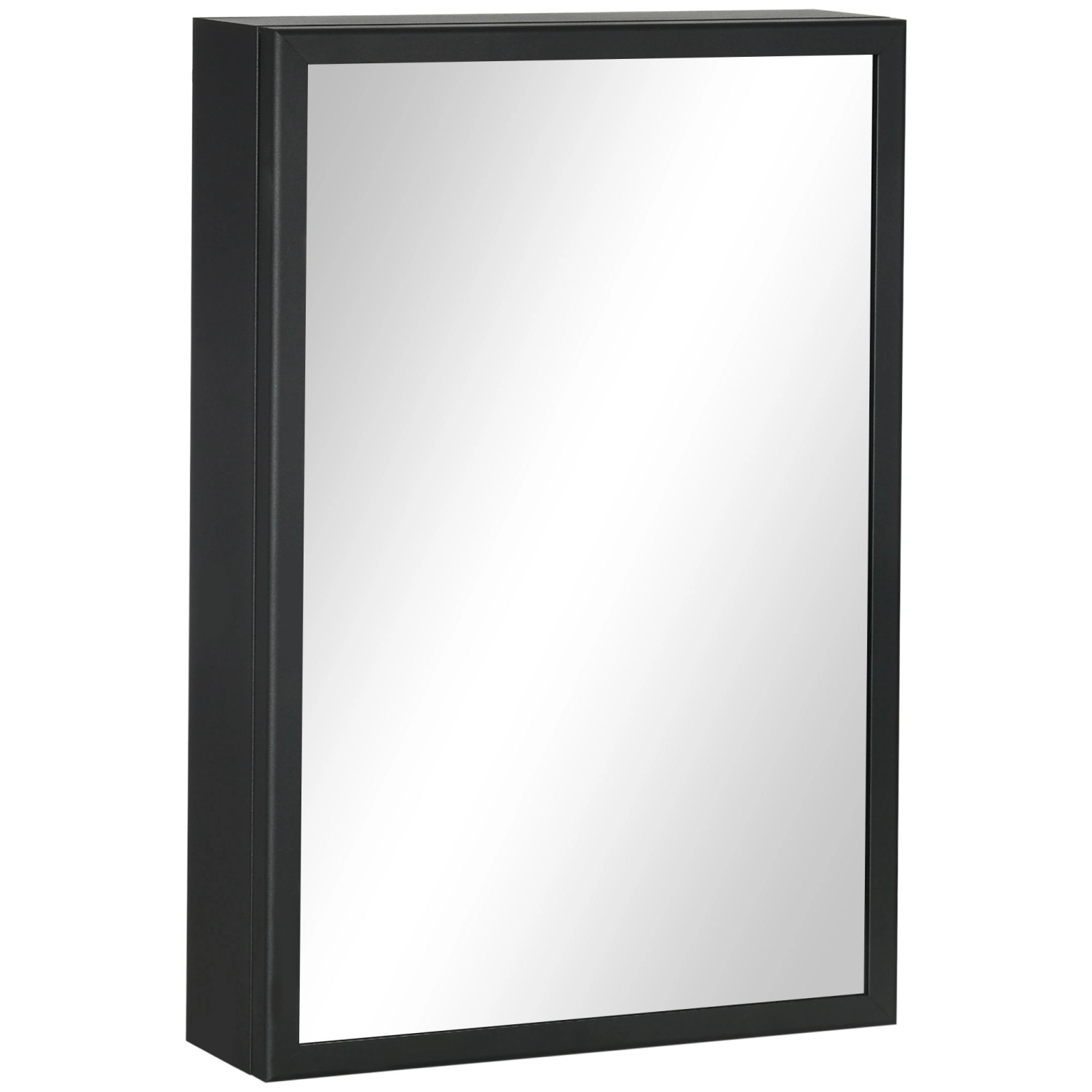 Kleankin Spiegelschrank mit 3 Etagen Hängeschrank Schwarz 40 x 12 x 60 cm Kleankin Spiegelschrank mit 3 Etagen Hängeschrank Schwarz 40 x 12 x 60 cm von kleankin