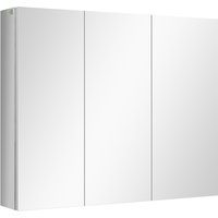 Spiegelschrank, Hängeschrank, Badezimmerschrank mit 3 Türen, Edelstahl von kleankin