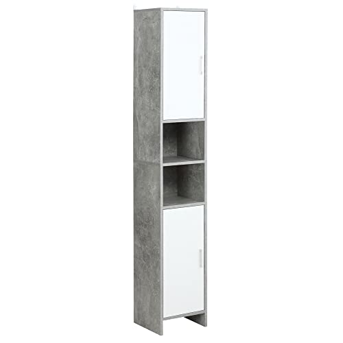 kleankin Badezimmerschrank Hochschrank Badschrank Multifunktionsschrank mit 6 Fächer 2 Türen Spanplatte Weiß 30 x 30 x 180 cm kleankin Badezimmerschrank Hochschrank Badschrank Multifunktionsschrank mit 6 Fächer 2 Türen Spanplatte Weiß 30 x 30 x 180 cm von kleankin