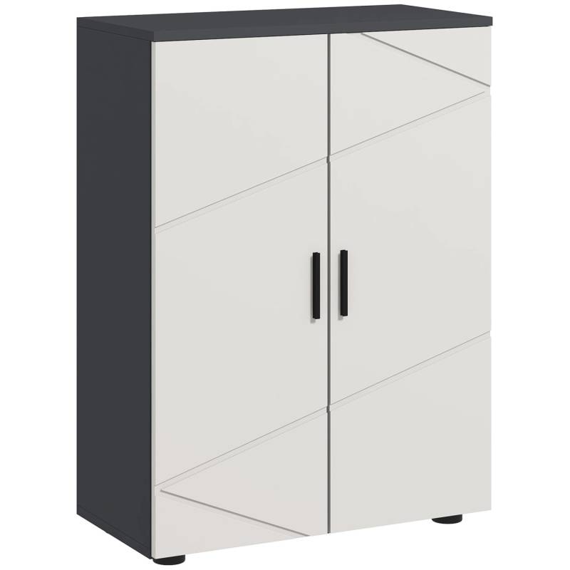 kleankin Badezimmerschrank Spanplatte 60L x 30B x 82H cm Grau von kleankin