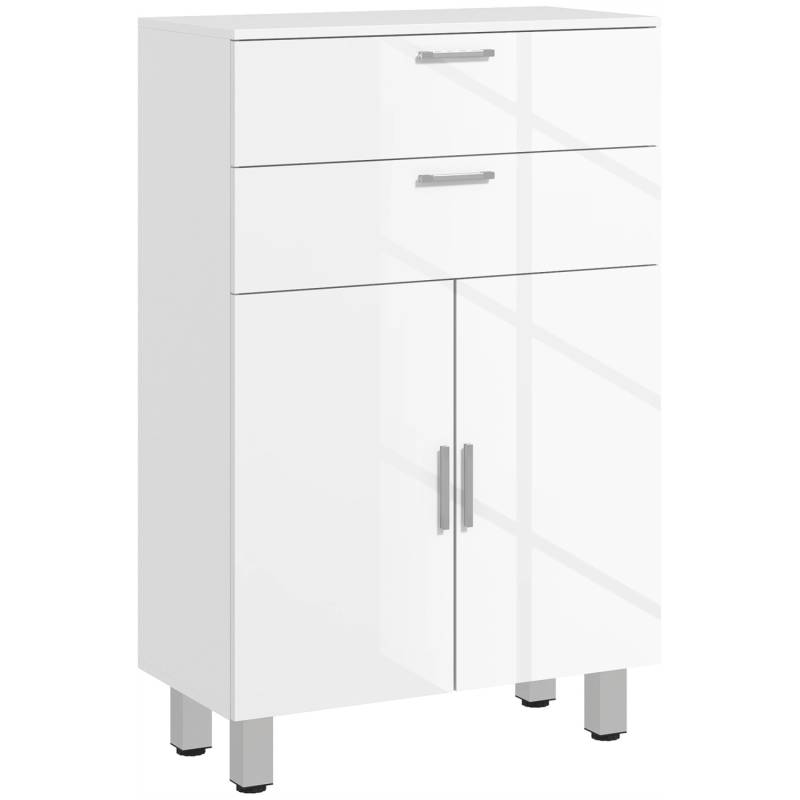 kleankin Badezimmerschrank Spanplatte 60L x 30B x 93H cm Weiß kleankin Badezimmerschrank Spanplatte 60L x 30B x 93H cm Weiß von kleankin